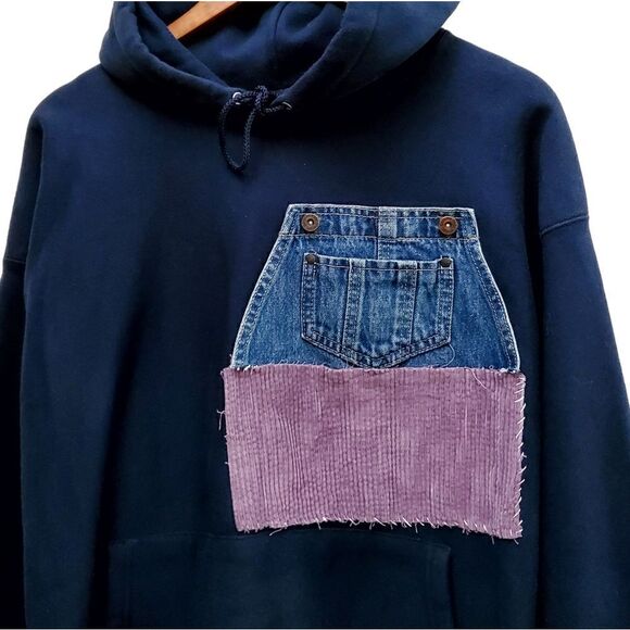 Champion Reverse Weave Reworked Hoodie Size XL - Picture 2 of 10